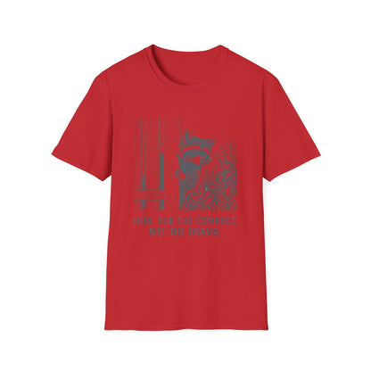 Here for the Compost, Not the Drama - Raccoon Peeking T-Shirt