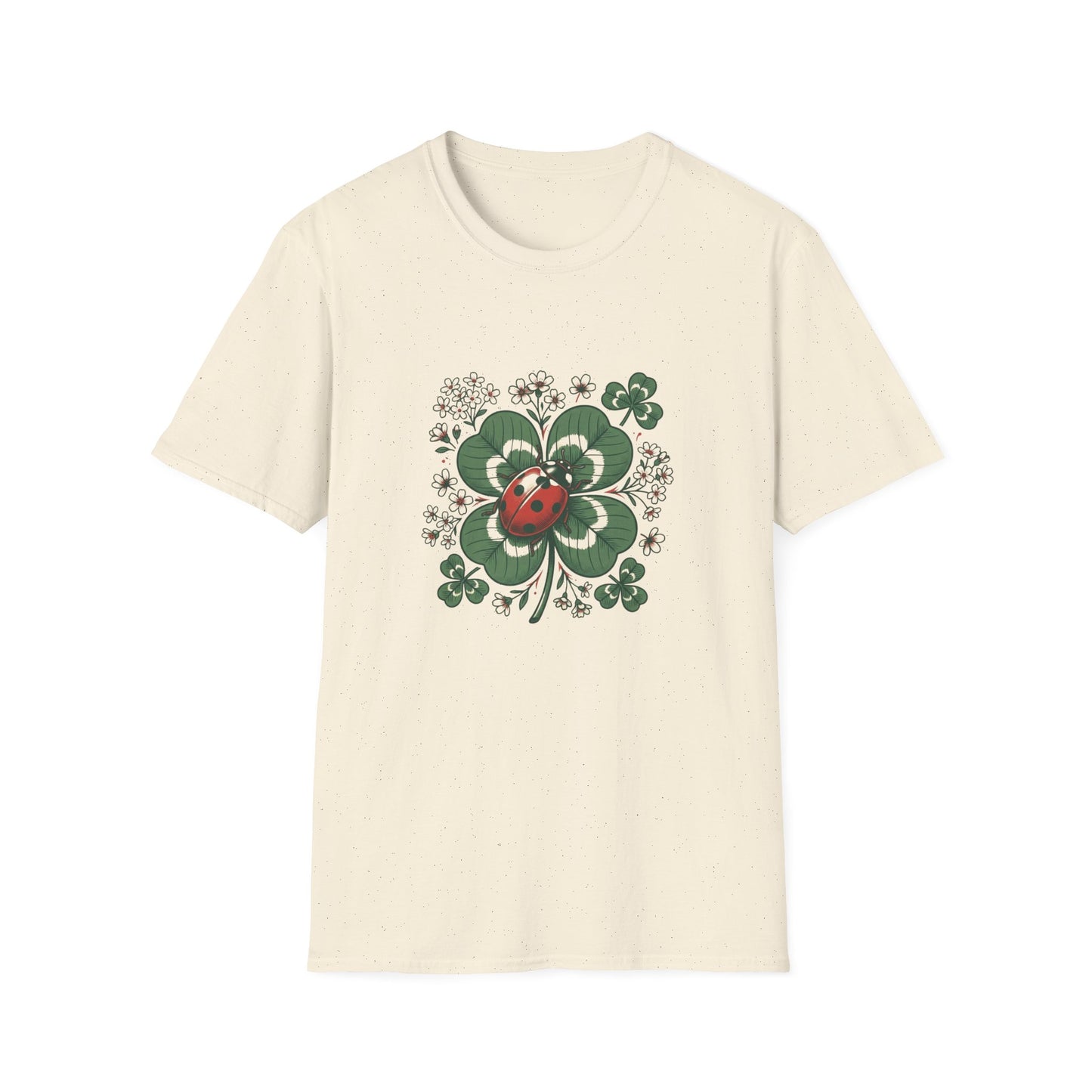 Ladybug on Four-Leaf Clover - T-Shirt